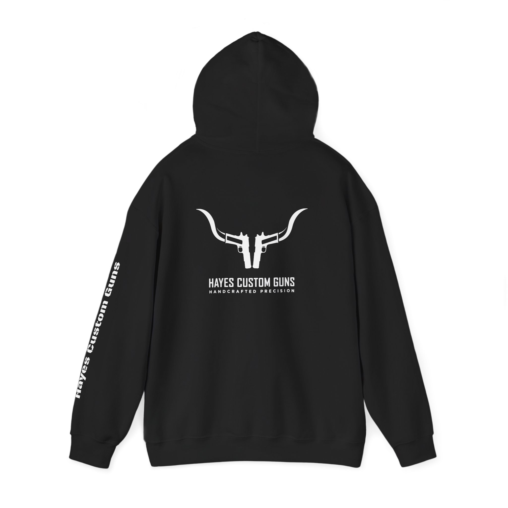 Hayes Custom Guns Unisex Heavy Blend™ Hoodie - White Logo - Image 3