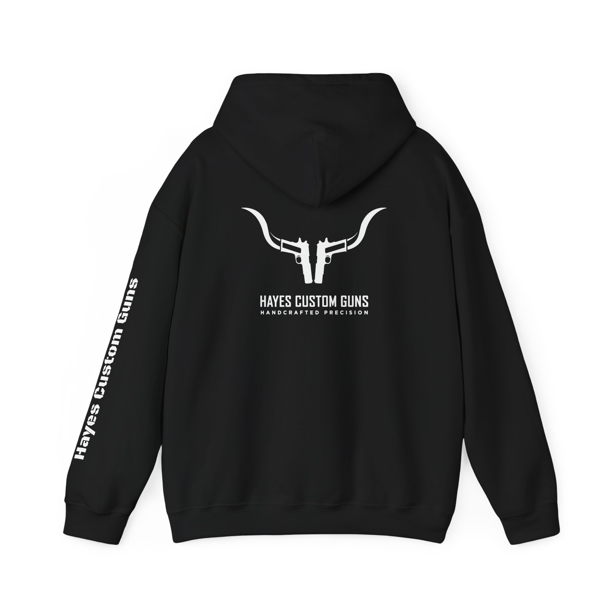 Hayes Custom Guns Unisex Heavy Blend™ Hoodie - White Logo - Image 2